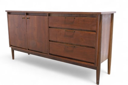 Stanley Mid Century Walnut Credenza