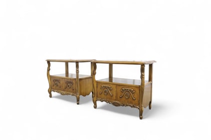 Romweber Satinwood End Stands - Pair