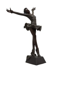 Art Deco Bronze Ballerina Sculpture