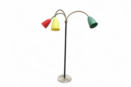 Mid Century Fiberglass Shade Floor Lamp