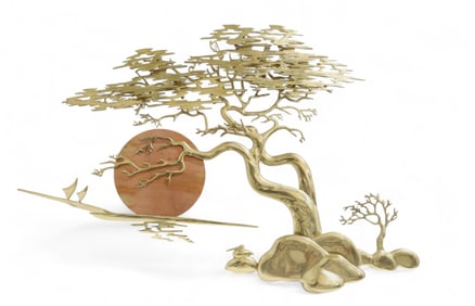 Signed Bijan Bonsai Tree Sculpture