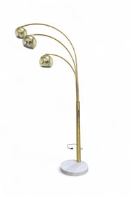 3 Light Marble Base Arc Lamp