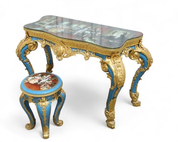 Sevres Style Bronze Mounted Vanity