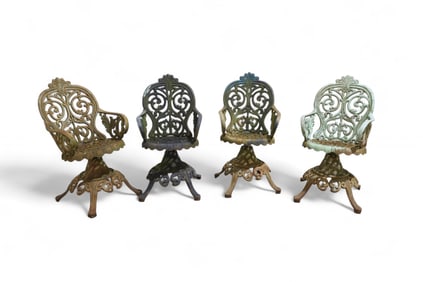 Cast Iron Swivel Chairs - 4
