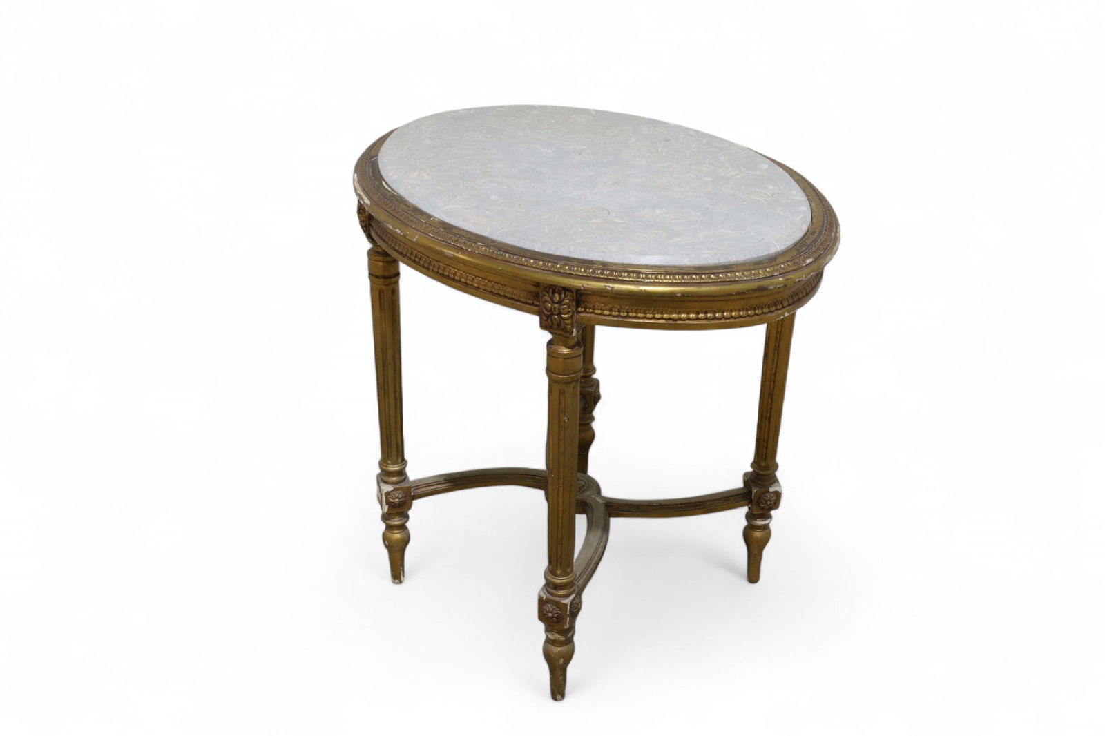 French Style Gold Leaf Marble Top Table (1 of 10)