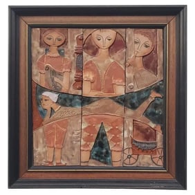 Ruth Faktor Faktorowicz Israeli Ceramic Tile Art
