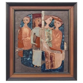 Ruth Faktor Faktorowicz Israeli Ceramic Tile Art