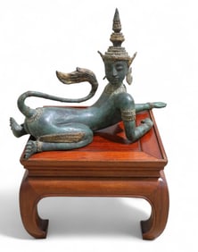 Bronze Kinnari on Stand