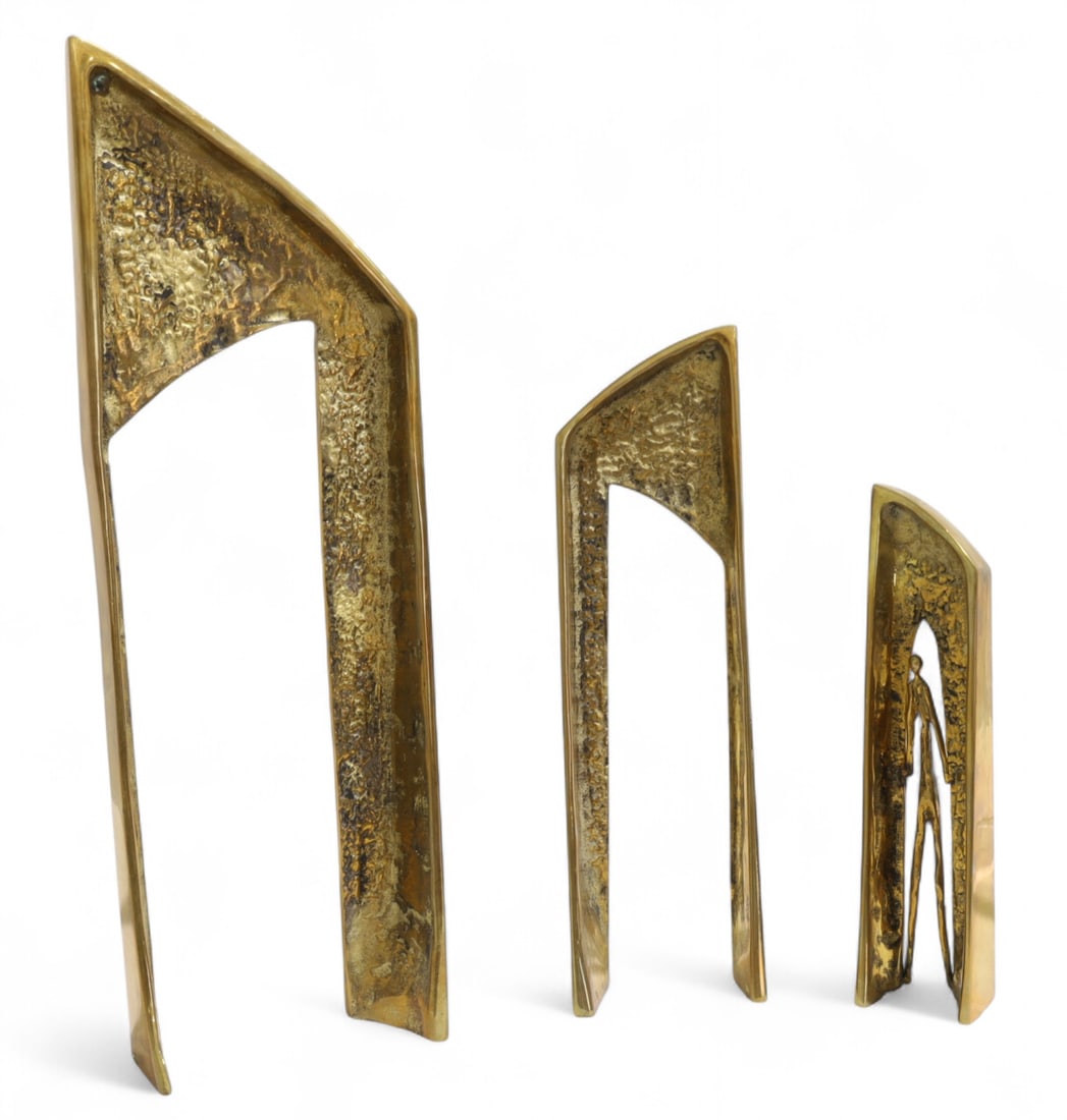 Aharon Bezalel 3 Part Bronze Sculpture (1 of 10)