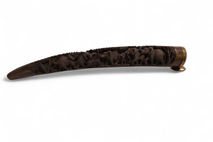 Carved Wooden Tusk