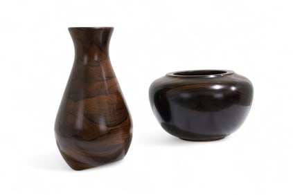 Exotic Woods Vase & Bowl