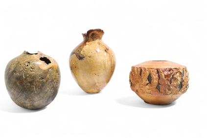 Mid Woods & Pottery Vase lot - 3