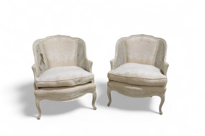 French Cane Chairs - Pair
