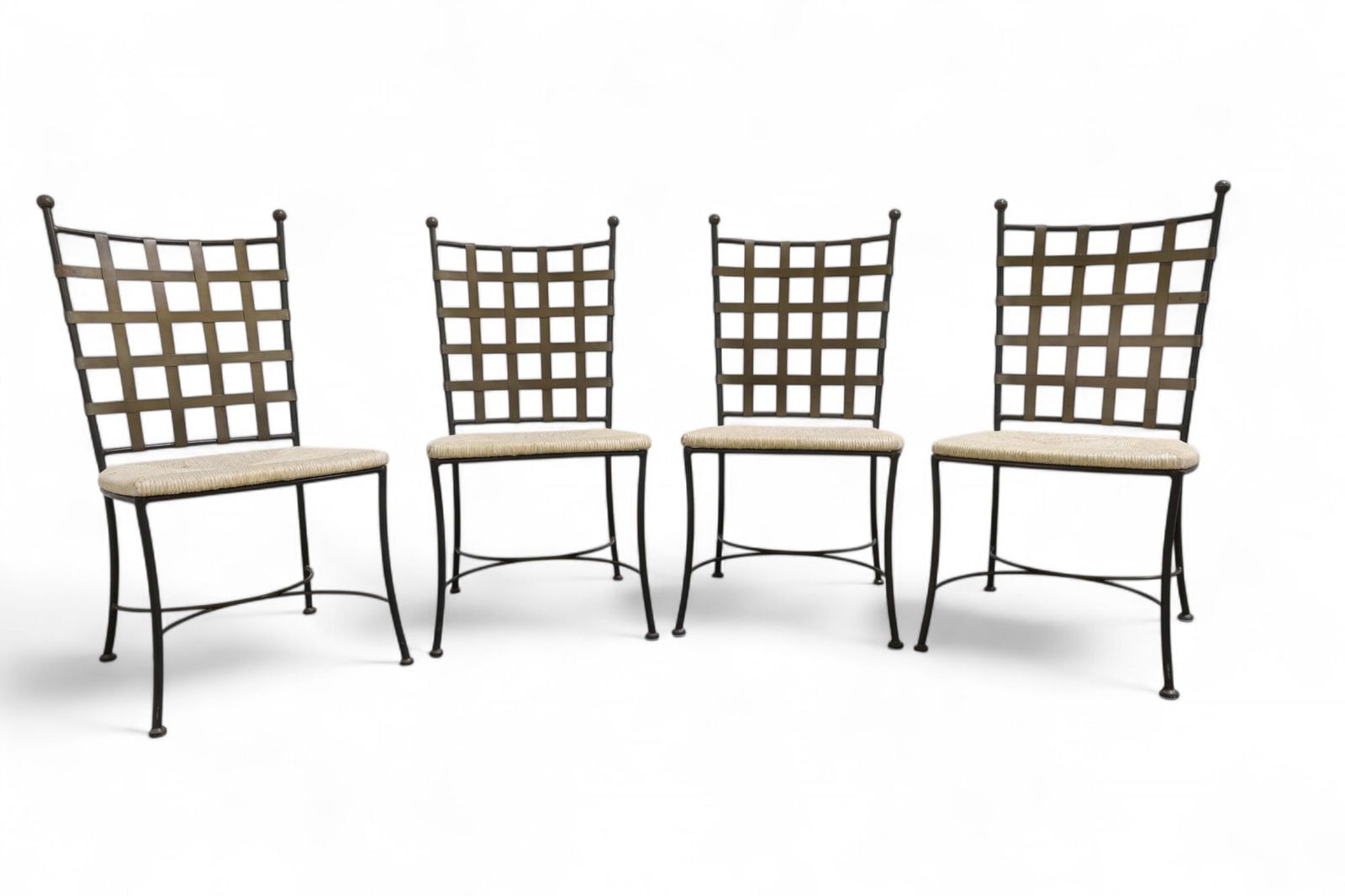 Rush Seat Iron Kitchen Chairs - 4 (1 of 13)