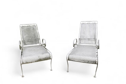 Salterini Iron Lounge Chairs - Pair