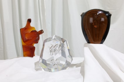Signed Glass Art Pieces - 3