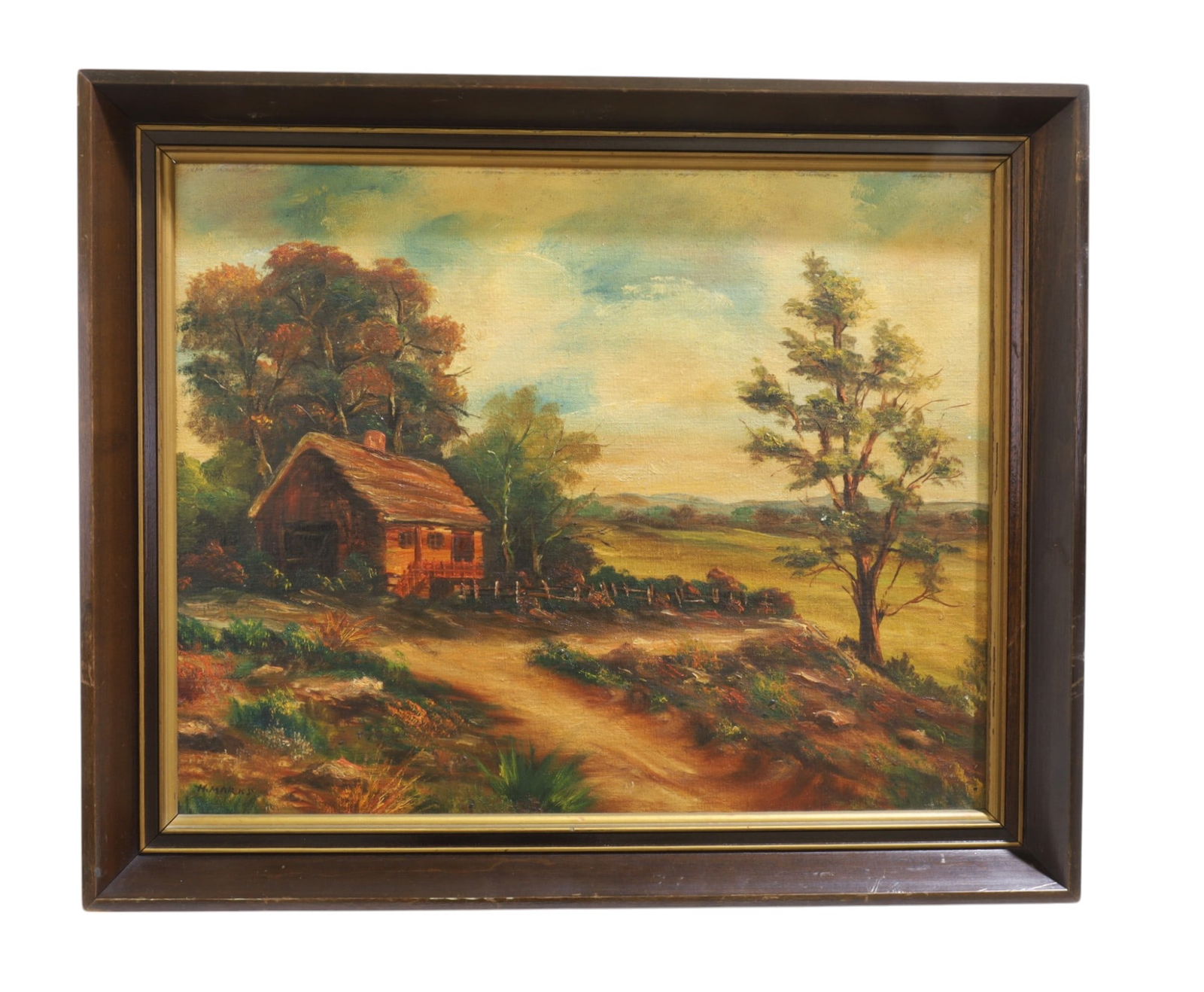 Signed H. Marks Oil on Board (1 of 6)