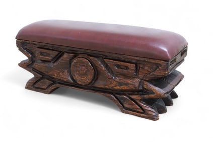 WITCO Carved Wood Bench