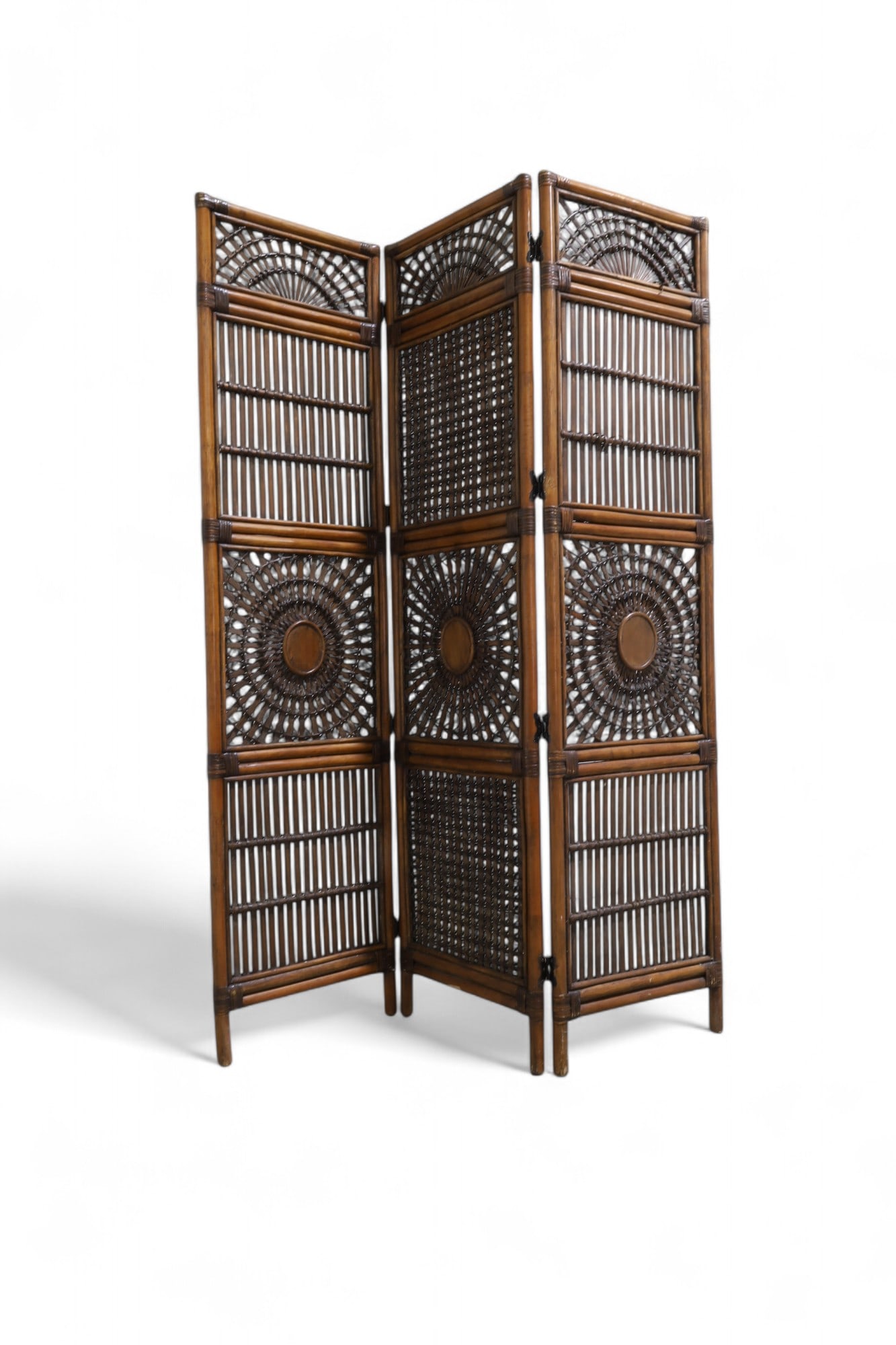 Bamboo & Rattan 3 Panel Screen (1 of 10)
