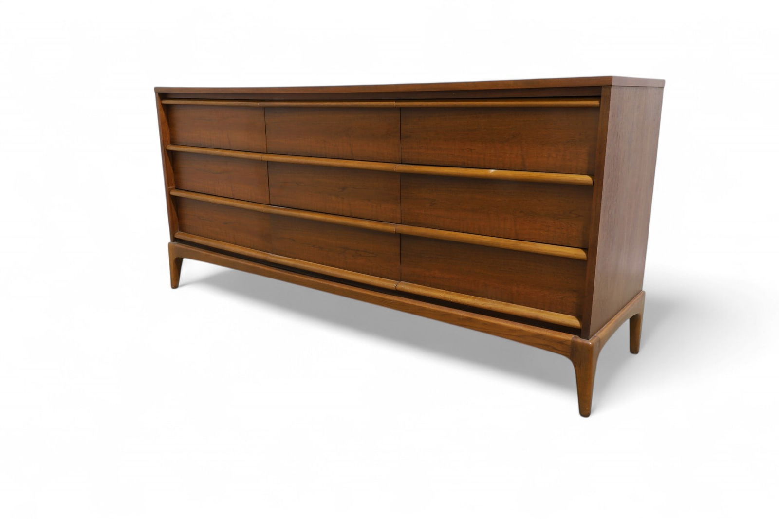 Lane Mid Century Walnut Long Dresser (1 of 10)