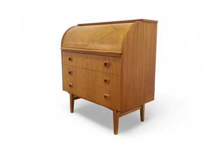 Egon Ostergaard Teak Roll Top Desk