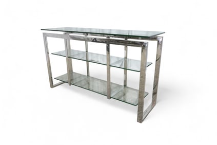 Chrome & Glass Console Table