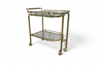Brass Swivel Bar Cart