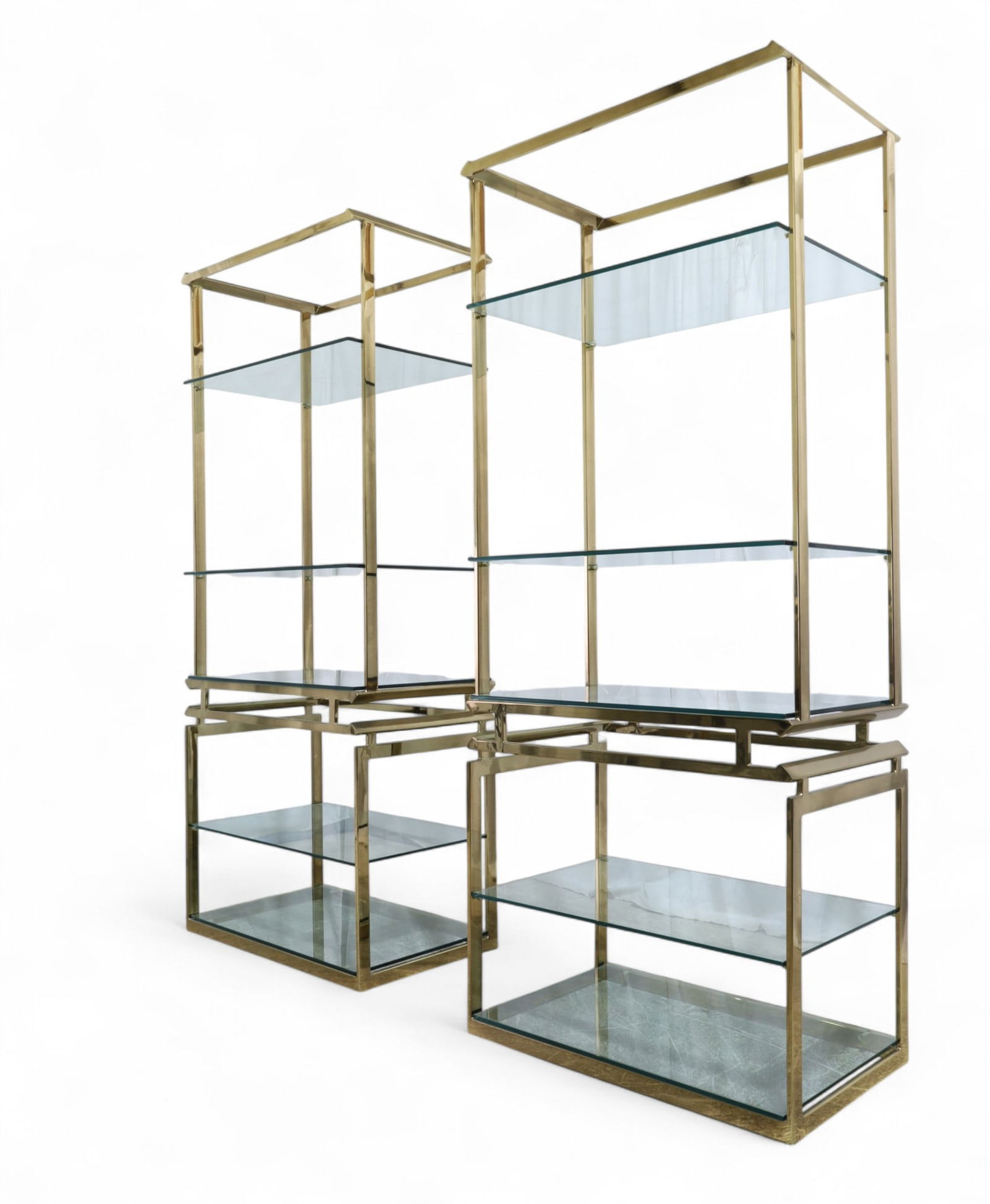 Brass & Glass Etagere - Pair (1 of 9)