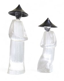 Pino Signoretti Murano Glass Figures - Pair