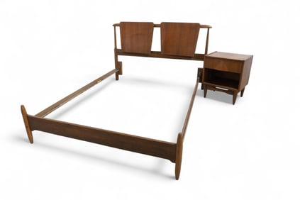 United Furniture Full Bed & Nightstand