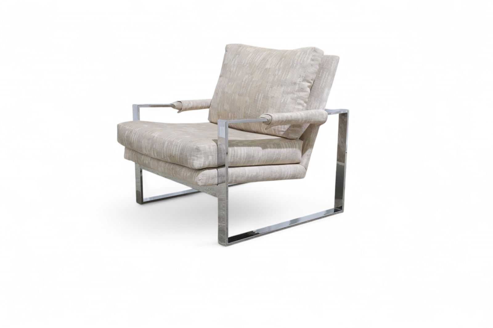 Milo Baughman Chrome Lounge Chair (1 of 8)