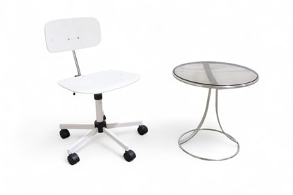 Rabami Chair & Chrome Side Table
