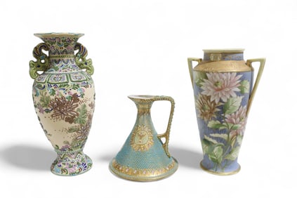 Nippon & Satsuma Vases - 3