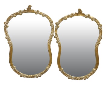 Ornate Gesso Mirrors - Pair