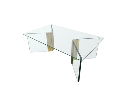 Pace Brass & Glass Coffee Table