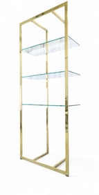 Geometric Brass Finish Etagere