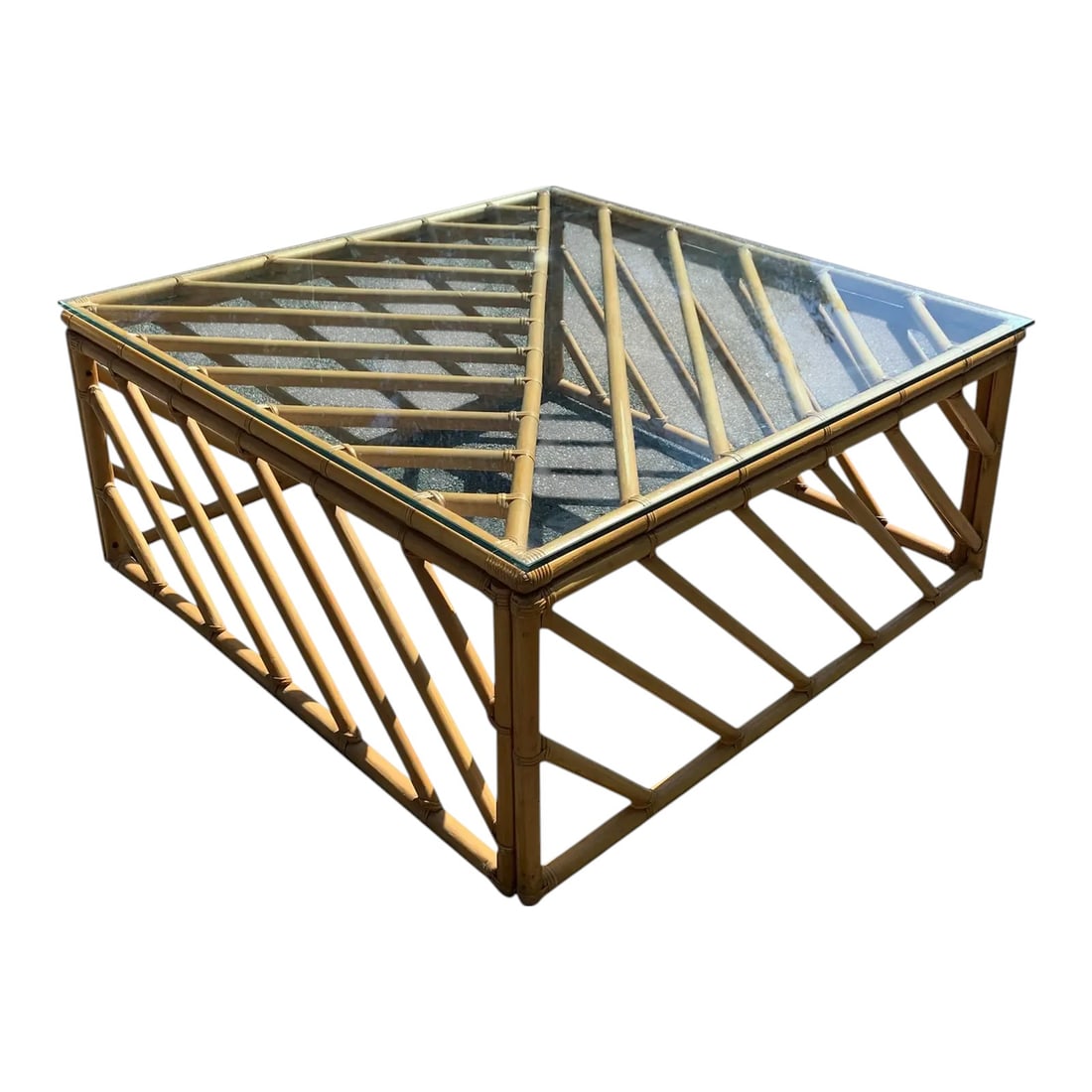 Vintage Bamboo Coffee Table (1 of 6)