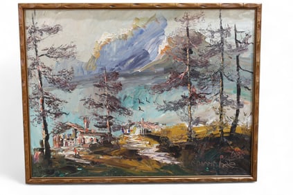 Signed Morris Katz Mountain Landscape