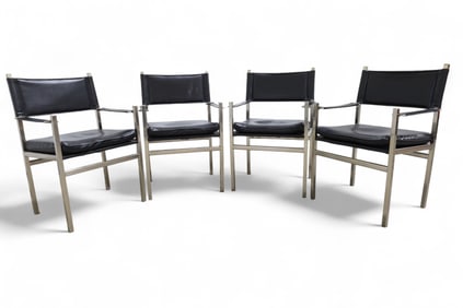 Allmark Chrome Arm Chairs - 4