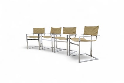 1970's T Back Chrome Chairs - 4