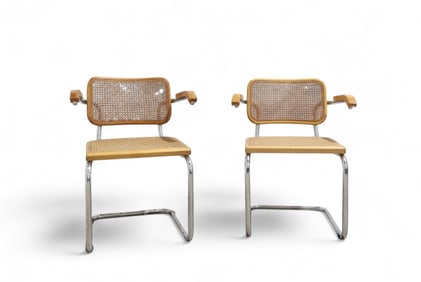 Cesca Style Arm Chairs - 2