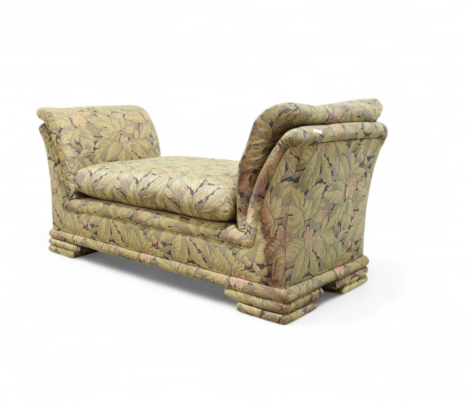 1980's Upholstered Bench: A 1980's upholstered bench Dimensions:31x63x25
