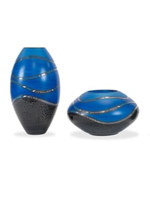 Art Glass Vase & Bowl
