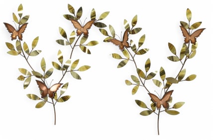 Curtis Jere Style Butterfly Wall Sculpture