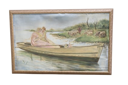 Victorian Oil on Fabric