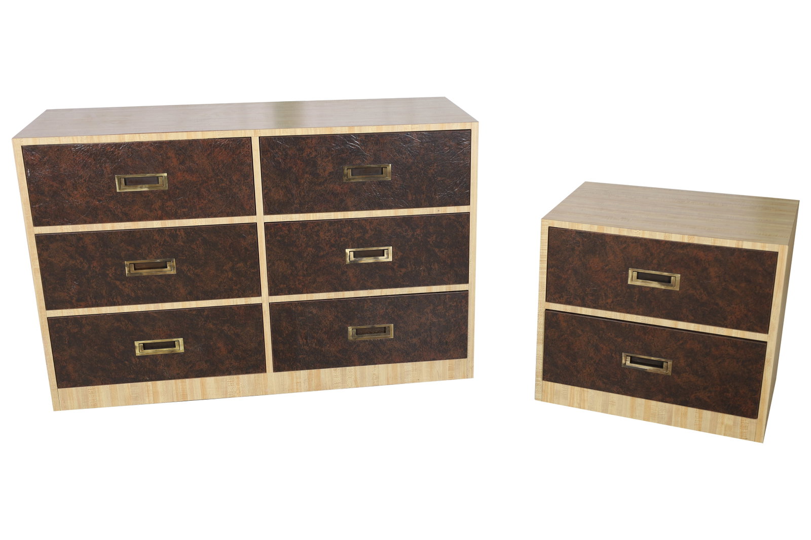 Campaign Style Dresser and Chest: Campaign Style Dresser and Chest. Dimensions 31x48.5x18