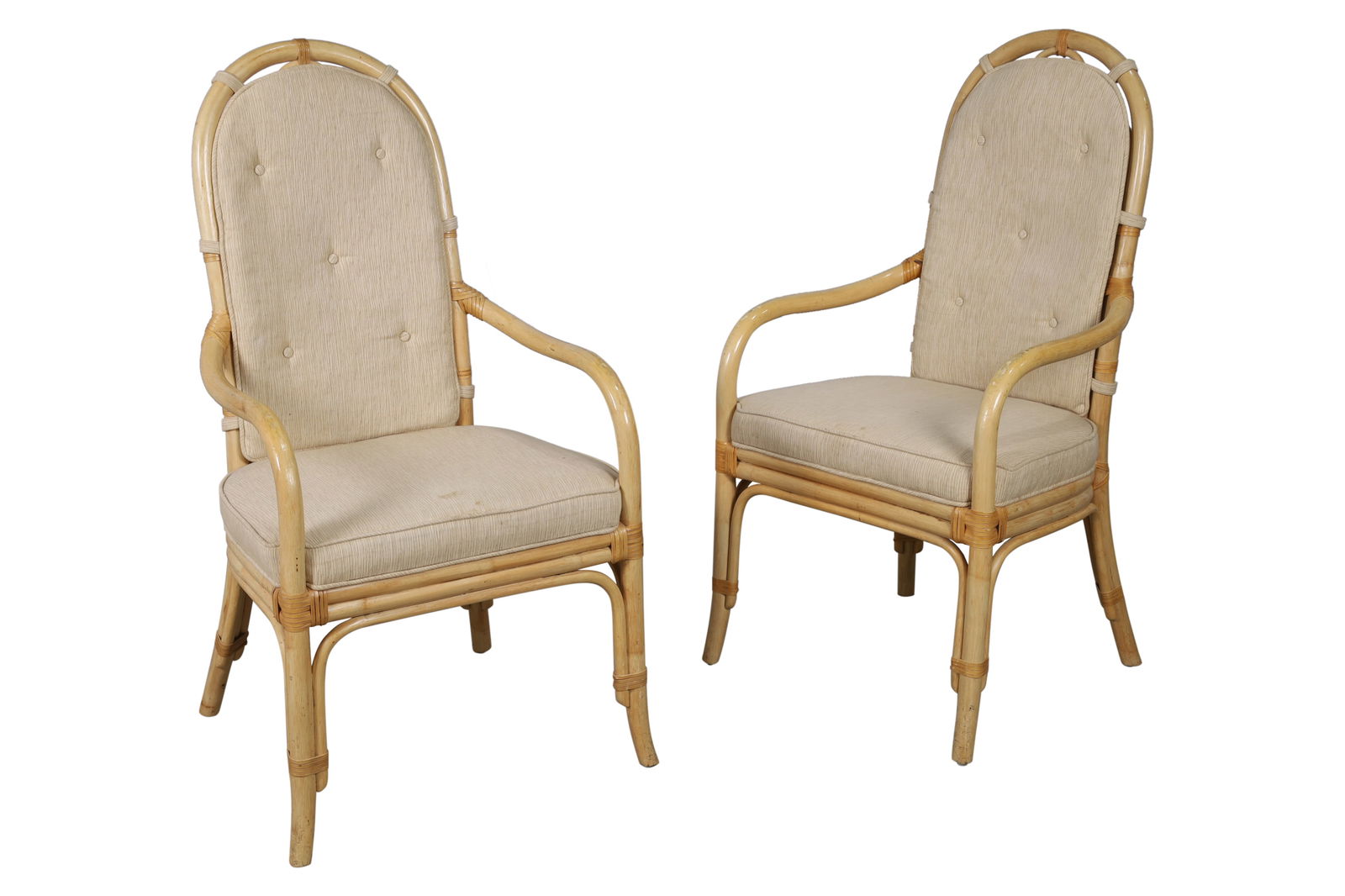 Henredon Rattan Arm Chairs - Pair (1 of 4)