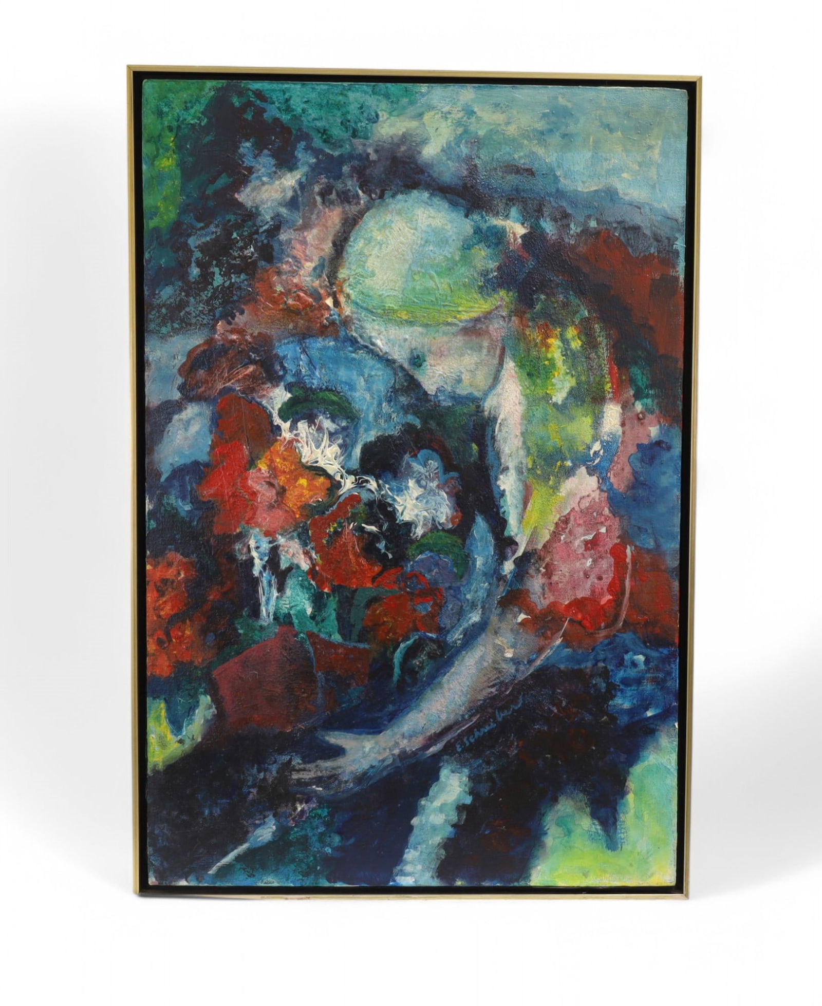 Signed Oil on Canvas E. Schreiber (1 of 14)