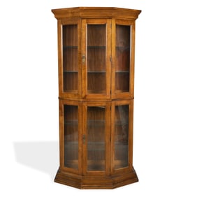 Three Sided Curio Cabinet