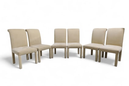 Suede Parsons Dining Chairs  - 6